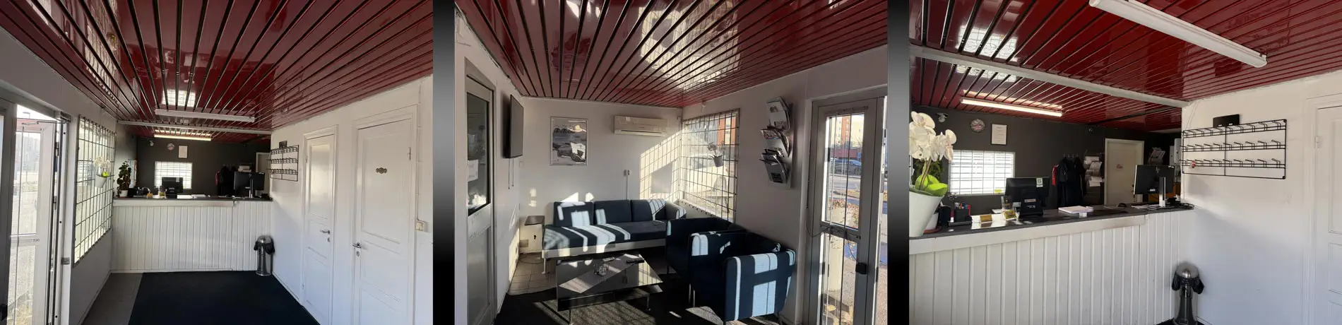 Interiör från kundmottagningen hos Däck i Halmstad